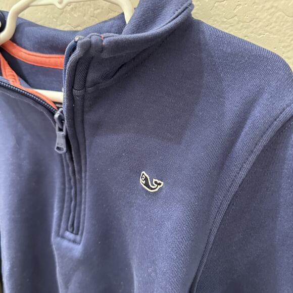Vineyard Vines Navy Blue 1/2 Zip Sweatshirt - Picture 2 of 6